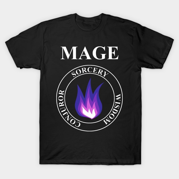 Mage Fantasy RPG Class Arcane Magic T-Shirt by AgemaApparel